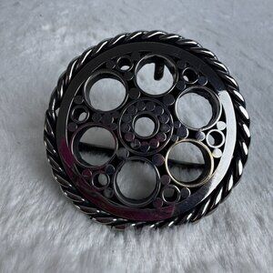 Pipefitter Steampunk Distressed Metal Belt Buckle With Intricate Design Handmade
